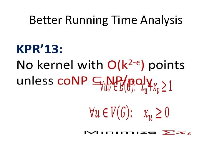 Better Running Time Analysis • 