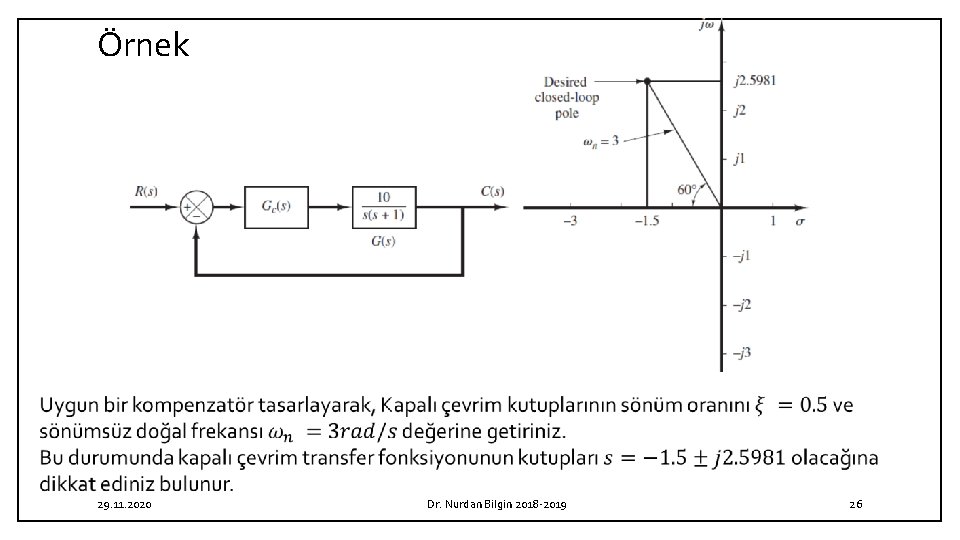 Örnek 29. 11. 2020 Dr. Nurdan Bilgin 2018 2019 26 
