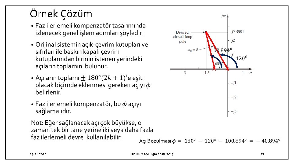 Örnek Çözüm • x x 29. 11. 2020 Dr. Nurdan Bilgin 2018 2019 27