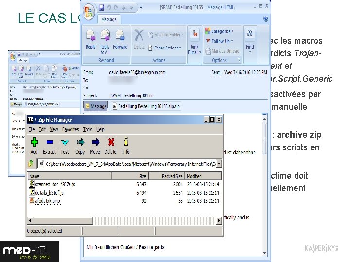 LE CAS LOCKY Détection des fichiers avec les macros malveillantes sous les verdicts Trojan.