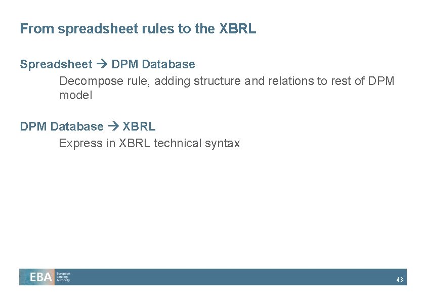 From spreadsheet rules to the XBRL Spreadsheet DPM Database Decompose rule, adding structure and