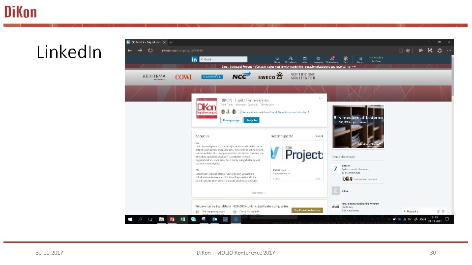 Linked. In 30 -11 -2017 Di. Kon – MOLIO Konference 2017 30 