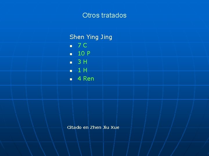 Otros tratados Shen Ying Jing n 7 C n 10 P n 3 H