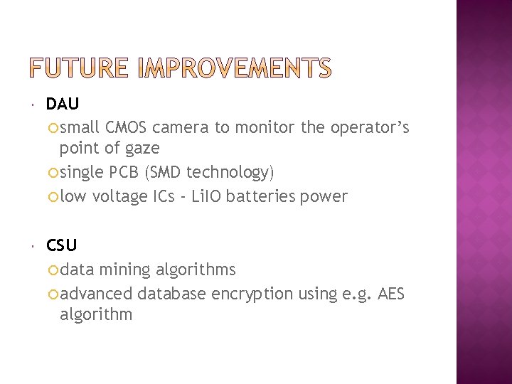  DAU small CMOS camera to monitor the operator’s point of gaze single PCB