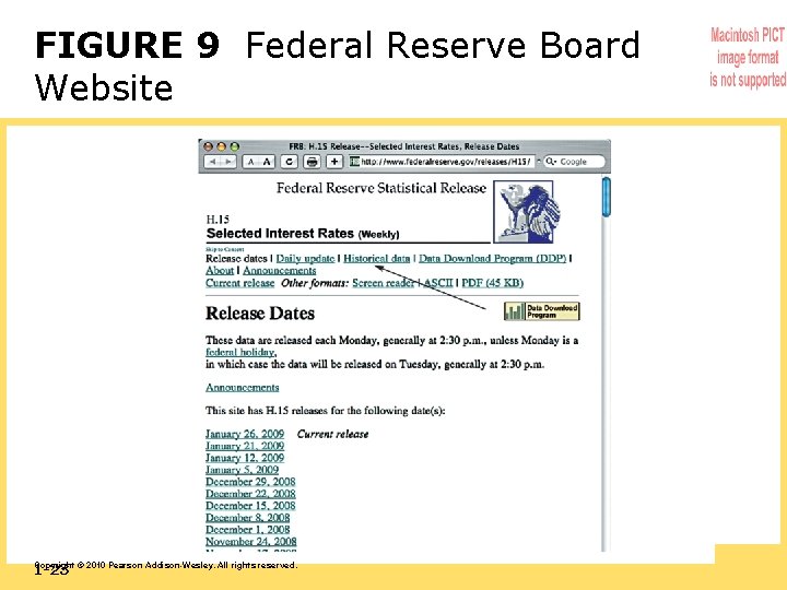 FIGURE 9 Federal Reserve Board Website 1 -23 Copyright © 2010 Pearson Addison-Wesley. All