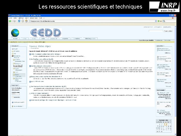 Les ressources scientifiques et techniques • Photo ressources. 