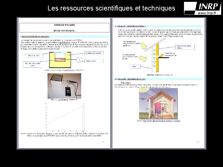 Les ressources scientifiques et techniques 