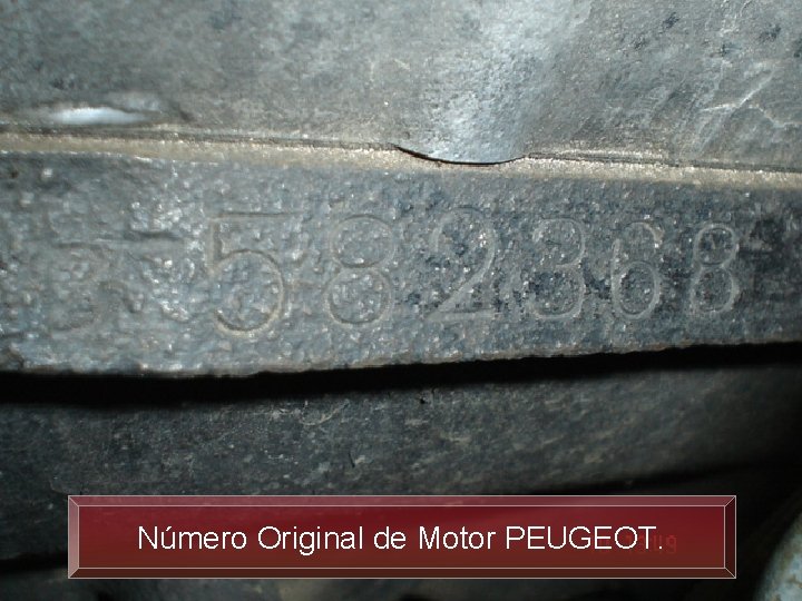 Número Original de Motor PEUGEOT. 