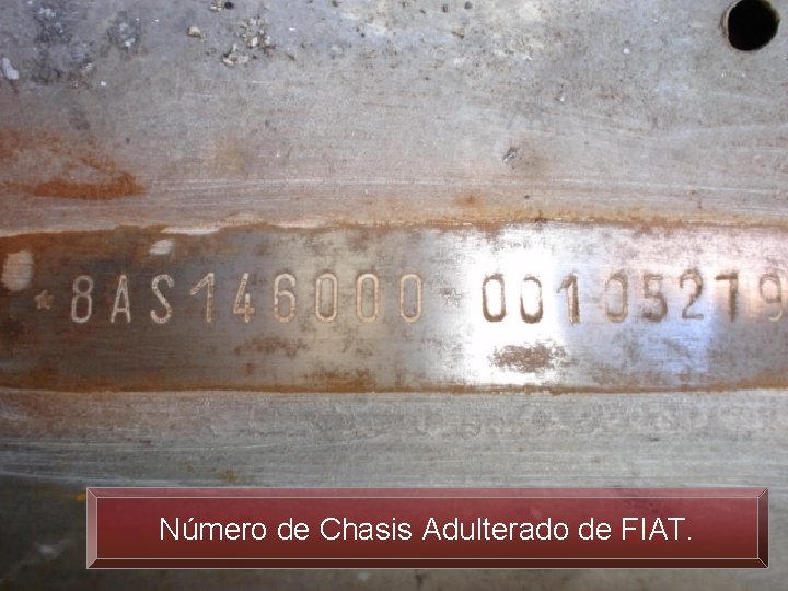 Número de Chasis Adulterado de FIAT. 