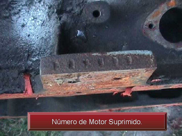 Número de Motor Suprimido. 