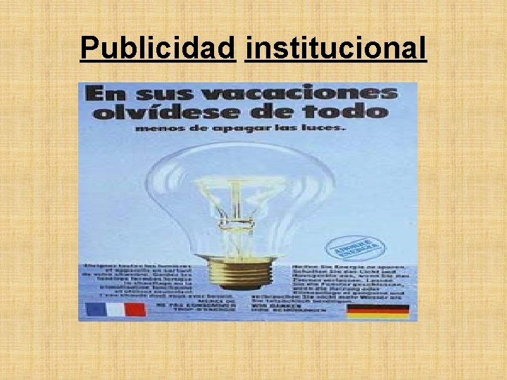 Publicidad institucional 