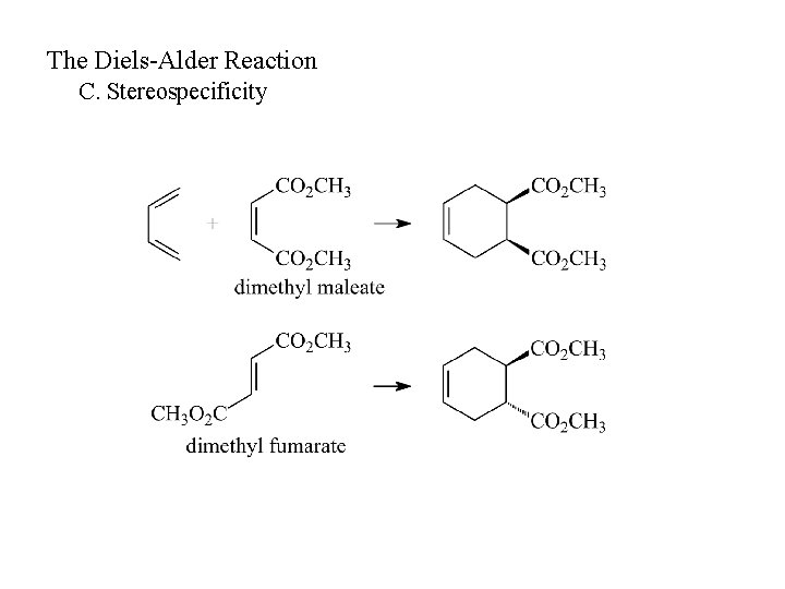 The Diels-Alder Reaction C. Stereospecificity 