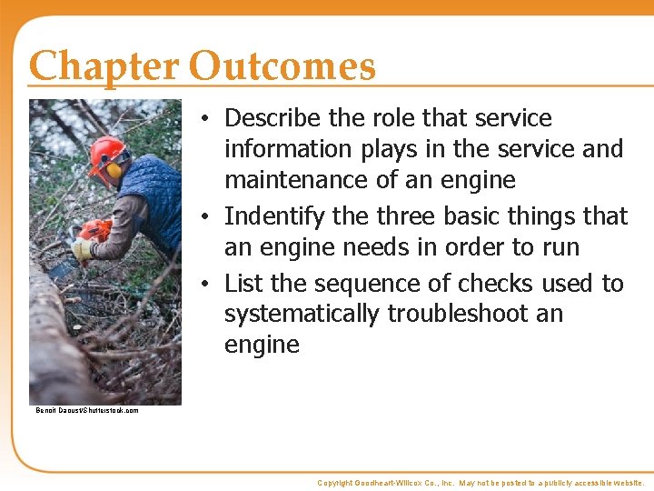 Chapter Outcomes • Describe the role that service information plays in the service and