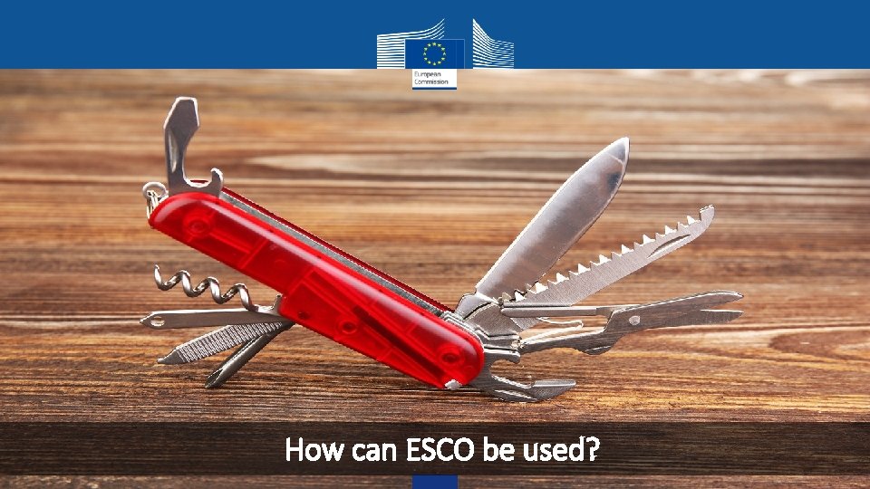 How can ESCO be used? 
