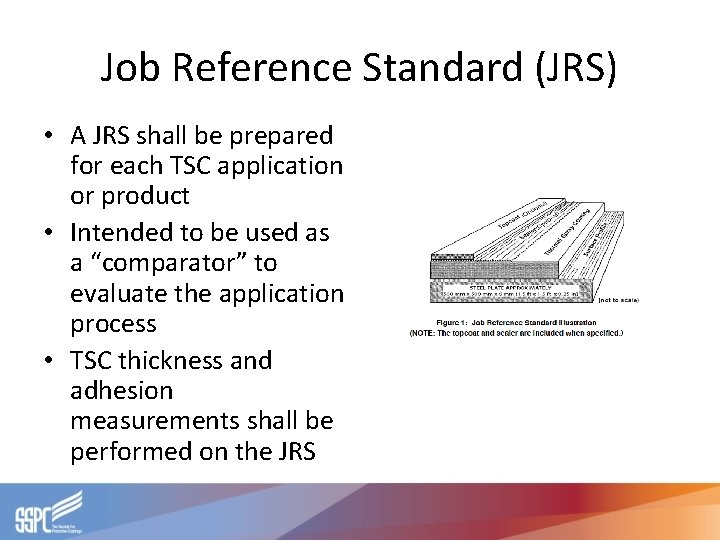Job Reference Standard (JRS) • A JRS shall be prepared for each TSC application