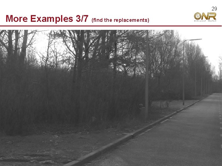 29 More Examples 3/7 © 2009 Robert Hecht-Nielsen. All rights reserved. (find the replacements)