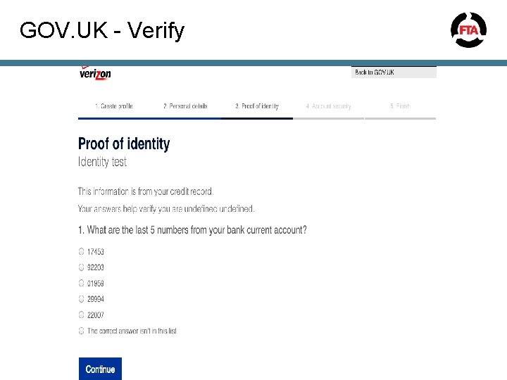 GOV. UK - Verify 