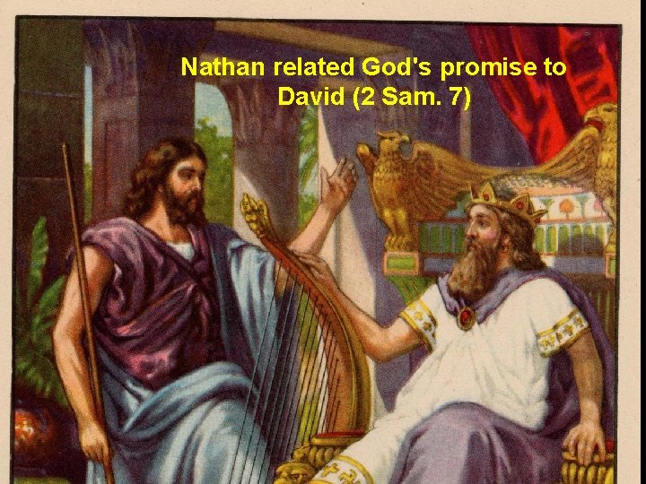 Nathan related God's promise to David (2 Sam. 7) 