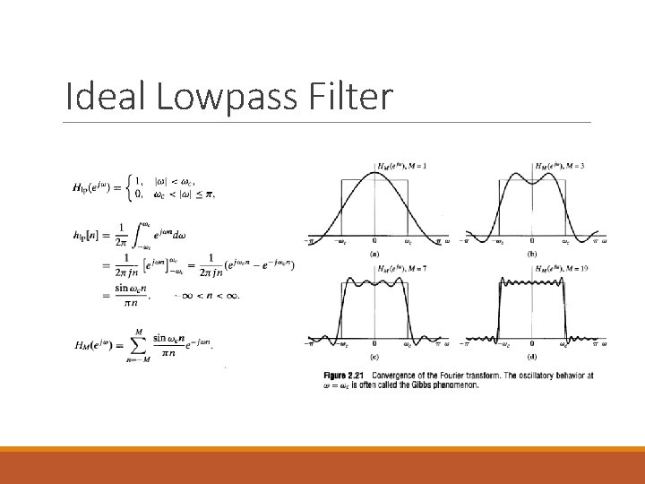 Ideal Lowpass Filter 