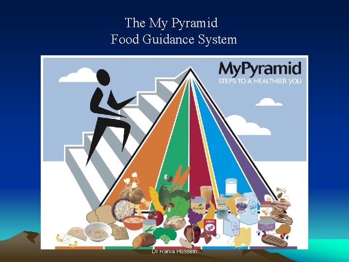 The My Pyramid Food Guidance System Dr Rania Hussein 