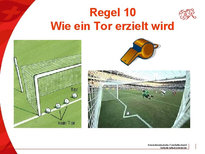 Regel 10 Wie ein Tor erzielt wird Innerschweizerischer Fussballverband Schiedsrichterkommission 