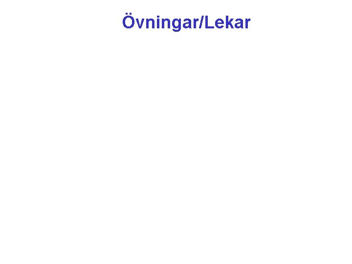 Övningar/Lekar 