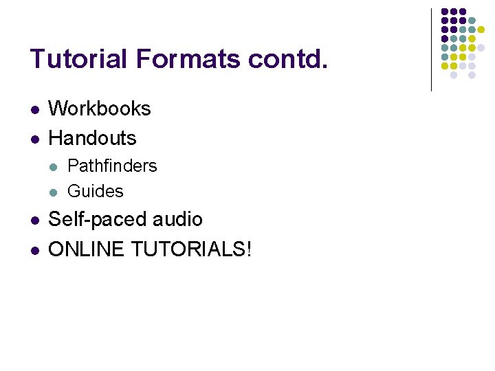 Creating Tutorials for the Web A Designers Challenge