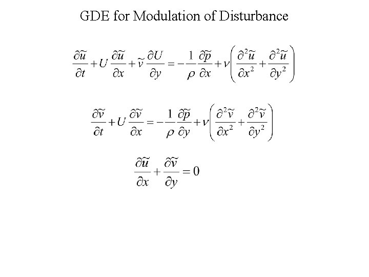 GDE for Modulation of Disturbance 