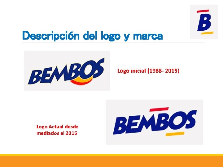 Descripción del logo y marca Logo inicial (1988 - 2015) Logo Actual desde mediados