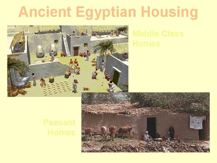 Ancient Egyptian Housing Middle Class Homes Peasant Homes 