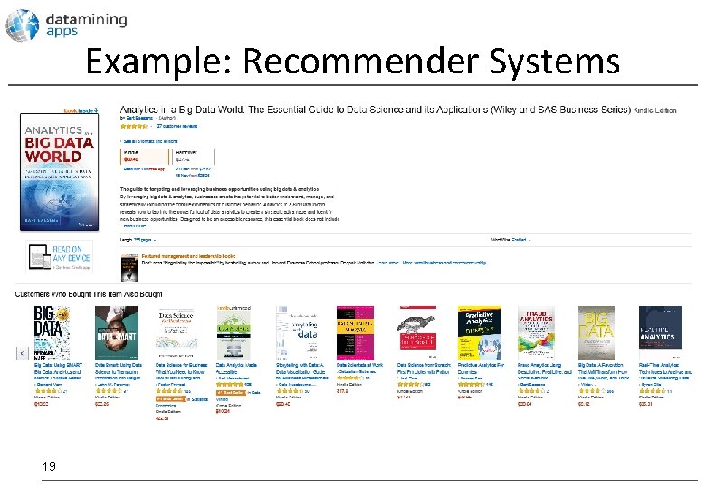 Example: Recommender Systems 19 