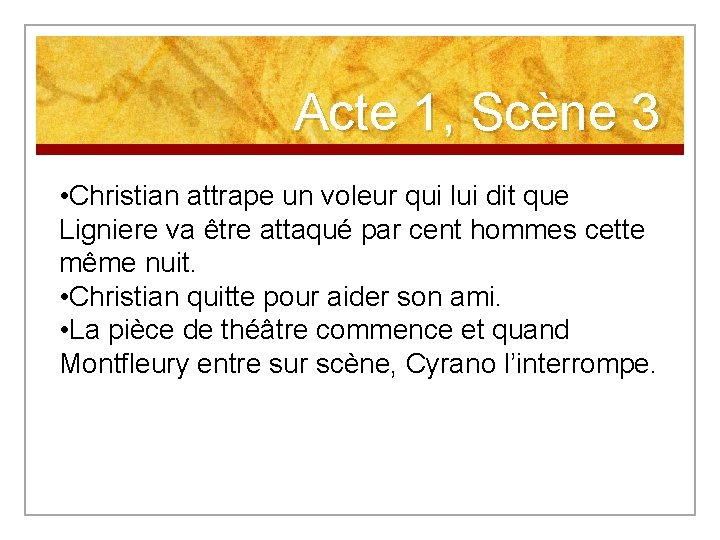 Acte 1, Scène 3 • Christian attrape un voleur qui lui dit que Ligniere