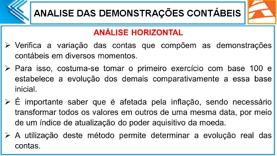 ANALISE DAS DEMONSTRAÇÕES CONTÁBEIS . 