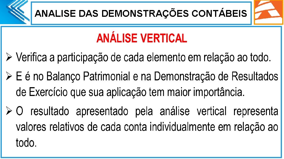 ANALISE DAS DEMONSTRAÇÕES CONTÁBEIS . 