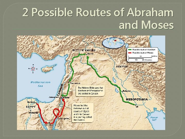 2 Possible Routes of Abraham and Moses 