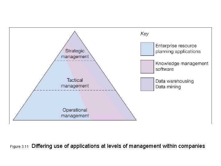 Figure 3. 11 Differing use of applications at levels of management within companies 