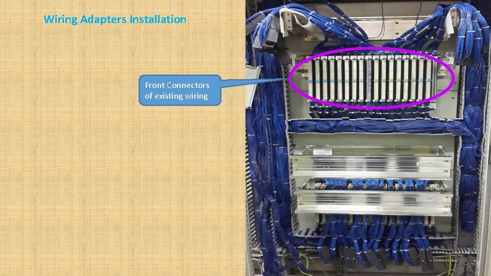 Wiring Adapters Installation Front Connectors of existing wiring 