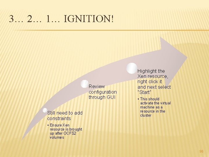 3… 2… 1… IGNITION! Review configuration through GUI Still need to add constraints Highlight