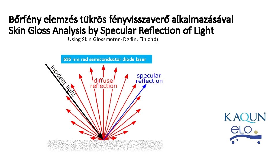 Bőrfény elemzés tükrös fényvisszaverő alkalmazásával Skin Gloss Analysis by Specular Reflection of Light Using