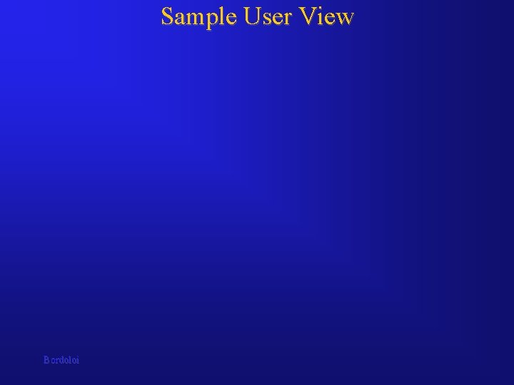 Sample User View Bordoloi 