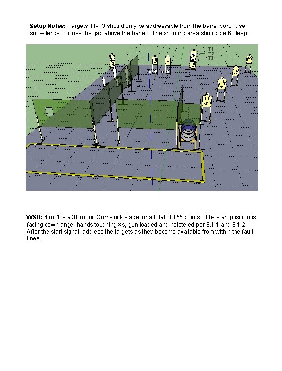 Setup Notes: Targets T 1 -T 3 should only be addressable from the barrel