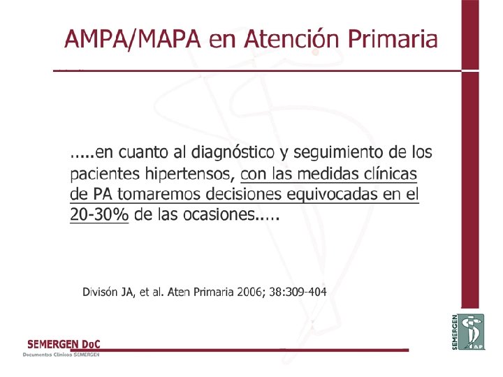 AMPA/MAPA en Atención Primaria 