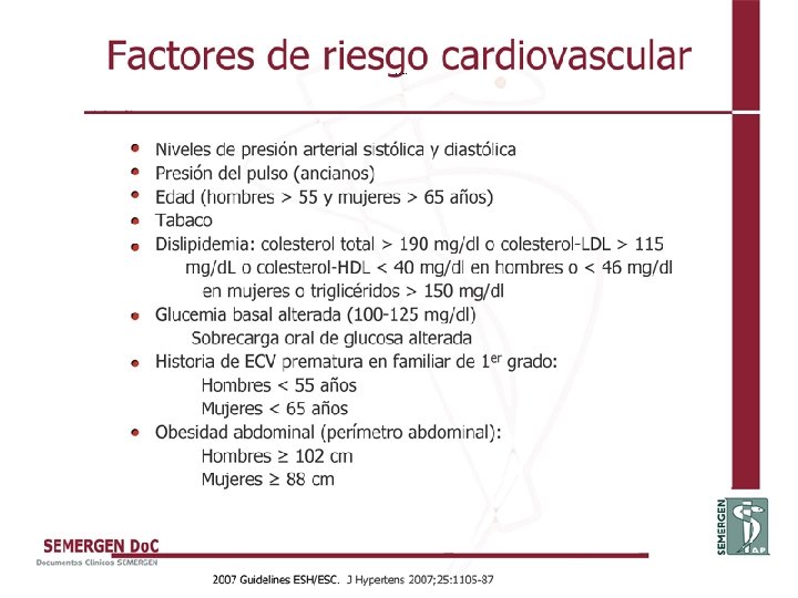 Factores de riesgo cardiovascular 
