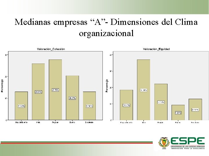 Medianas empresas “A”- Dimensiones del Clima organizacional 