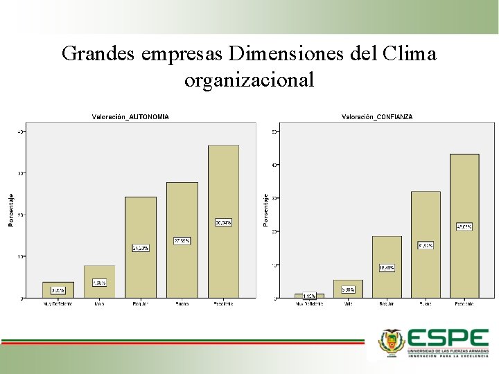 Grandes empresas Dimensiones del Clima organizacional 