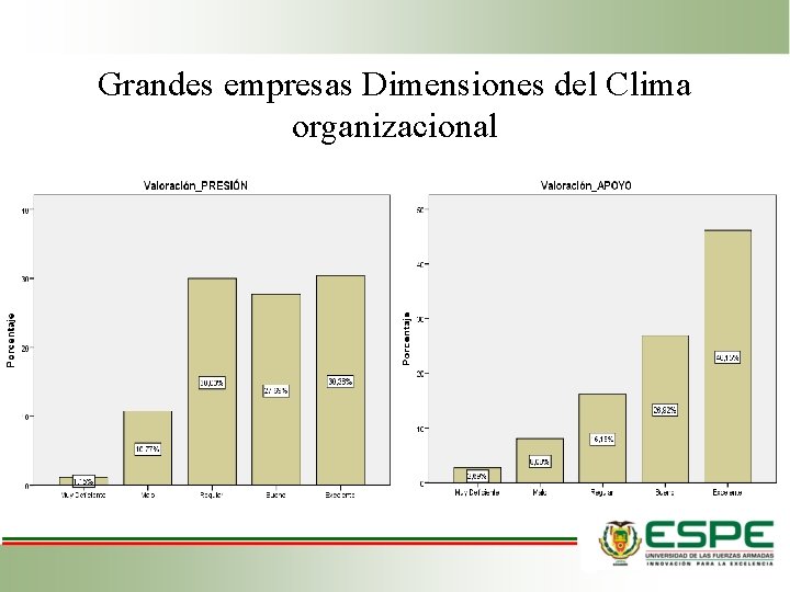 Grandes empresas Dimensiones del Clima organizacional 