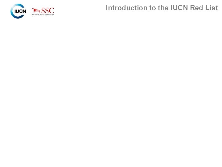 Introduction to the IUCN Red List 