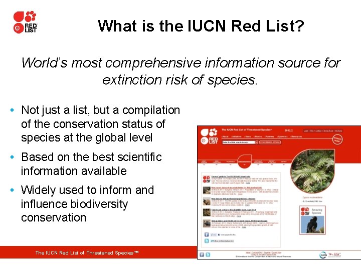 What is the IUCN Red List? World’s most comprehensive information source for extinction risk