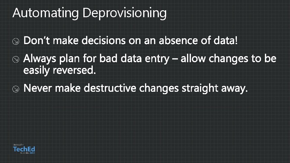 Automating Deprovisioning 