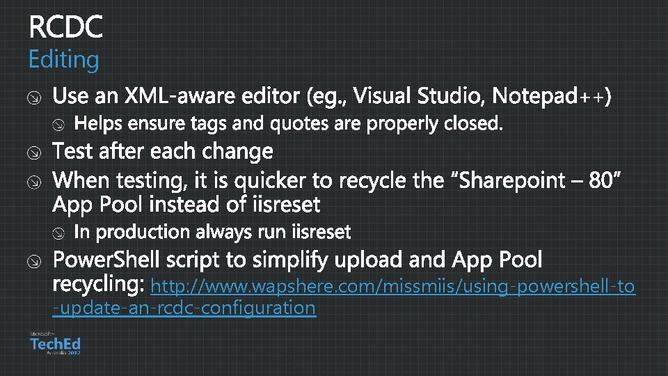 Editing http: //www. wapshere. com/missmiis/using-powershell-to -update-an-rcdc-configuration 